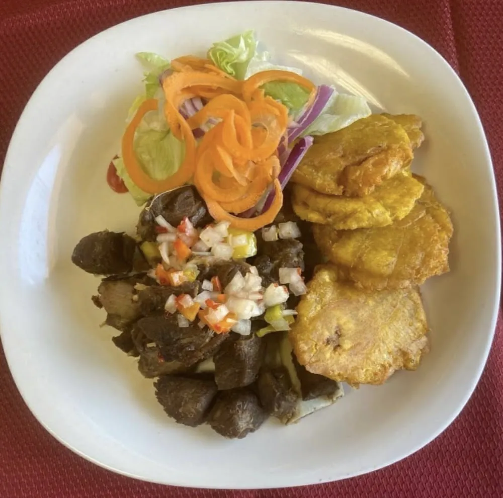 Fried Turkey with Fried Plantain